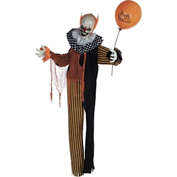 Haunted Hill Farm 5'5" Animatronic Clown With Lights And Sound
