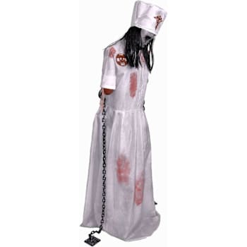 Image for Haunted Hill Farm 5'2" Animatronic Convulsing Nurse With Motion-Activated Sounds from HD Supply