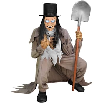 Haunted Hill Farm 4' Motion-Activated Crouching Grave Digger