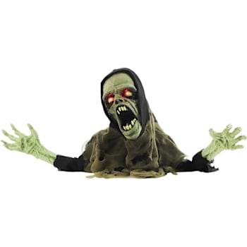 Haunted Hill Farm 21" Animatronic Zombie Groundbreaker With Flashing LED Lights