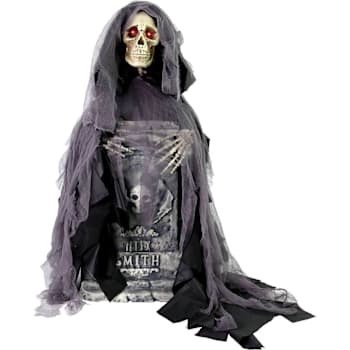 Haunted Hill Farm 3' Touch-Activated Rising Reaper With Tombstone