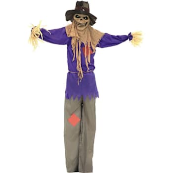 Haunted Hill Farm 6' Poseable Scarecrow With Lights And Sound