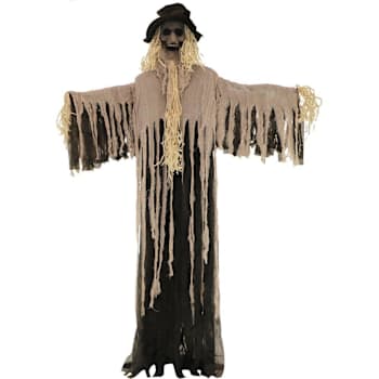 Haunted Hill Farm 6' Poseable Hunter The Standing Scarecrow
