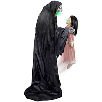 Haunted Hill Farm 6'2" Animatronic Talking Soul Sucker Demon Reaper