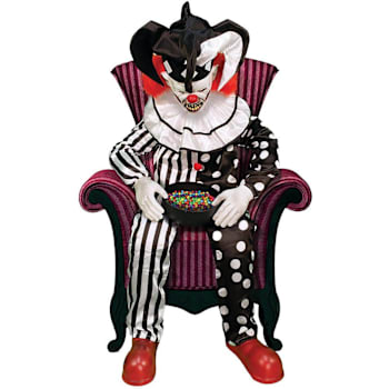 Haunted Hill Farm 4'5" Animatronic Hartley The Sitting Scare Clown