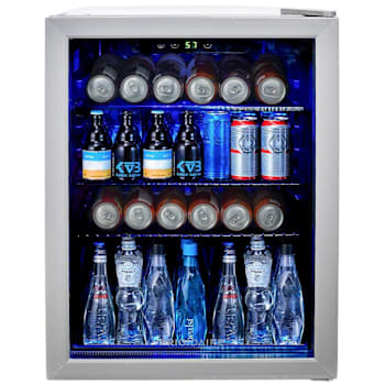 Frigidaire Single Zone 17.5" 88 (12oz) Can Beverage Cooler In Stainless Steel