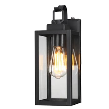 Image for J&h LED 13" 1-Light Wall Lantern Sconce, Medium Base, Dimmable, Matte Black from HD Supply