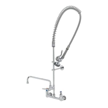 Image for T&S Brass And Bronze Pre-Rinse Spring Action 8" Base 10" Faucet Wall Bracket from HD Supply