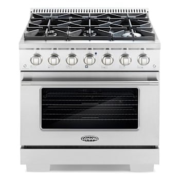 Image for Cosmo 36" Vista Coll 4.5 Cu Ft Gas Range 6 Burners Convection Oven LED Panel Ss from HD Supply