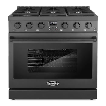 Image for Cosmo 36" Lumin Collection 6.0 Cu Ft Gas Range 6 Burners Convection Oven Black from HD Supply