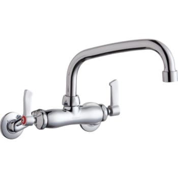 Elkay® Food Service Faucet, 1.5 Gpm, 3 To 8" Center, Chrome, 2 Handles