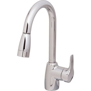 Image for Cleveland Faucet Group® Baystone™ Pull-Out Kitchen Faucet, 1.5 GPM, Classic Stainless Steel, 1 Handle from HD Supply