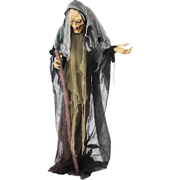 Haunted Hill Farm 5'3" Poseable Witch With Lights And Sound
