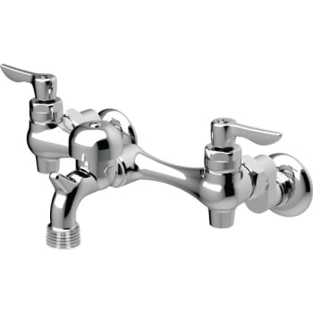American Standard® Service Sink Faucet, 8" Center, 0.75" Outlet Hose, Rough Chrome