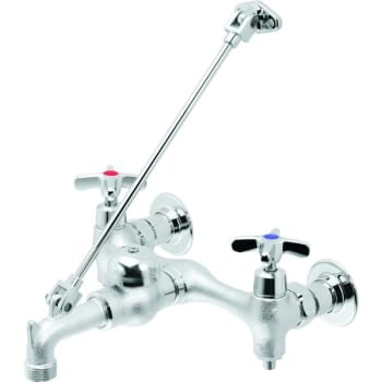Speakman® Commander™ Service Sink Faucet, 8" Center, Rough Chrome, 2 Handles