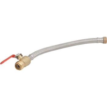 Image for SharkBite® ½" x ¾" 18" FIP Steel Braided Water Heater Connector With Valve from HD Supply