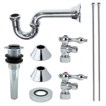 Kingston Brass Cc53301vkb30 Plumbing Sink Trim Kit With P-Trap And Drain