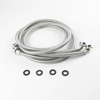 Image for GE Washer Replacement 6' Stainless Steel Supply Hose 2-Pack,wx14x10011 from HD Supply