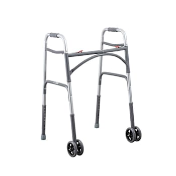 Medacure Bariatric 2 Button Folding Walker With 5" Wheels