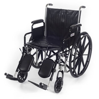 Medacure Wheelchair Extra Wide Bariatric, Elevated Leg Rest- 22" W