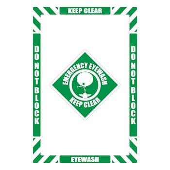 Accuform Emergency Eyewash Walk-On™ Floor Marking Kit