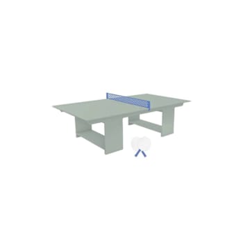 Ledge Lounger™ Table Tennis-Sage Green Table-Sky Blue Net-White Paddle-Sky Blue
