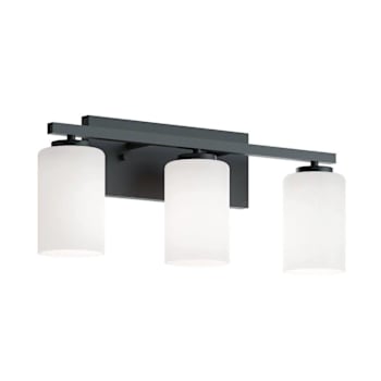 Image for Afx Leo 22" 3-Light Vanity With Frosted Glass, Medium Base, Black from HD Supply