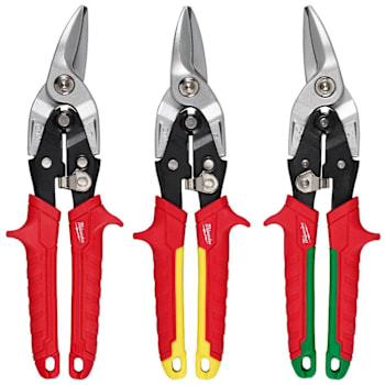 Milwaukee Left, Right, And Straight Aviation Snips Set, 3 Piece