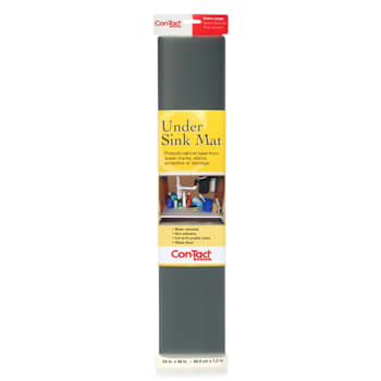Con-Tact Brand 24"X48" Vinyl Nonadhesive Under Sink Mat, Gray, Case Of 6