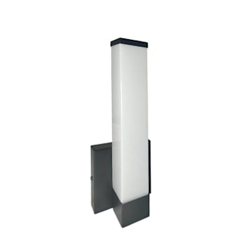 Image for J&h LED 5.5" 1-Light Square Wall Lantern Sconce, Up/Down, Matte Black from HD Supply