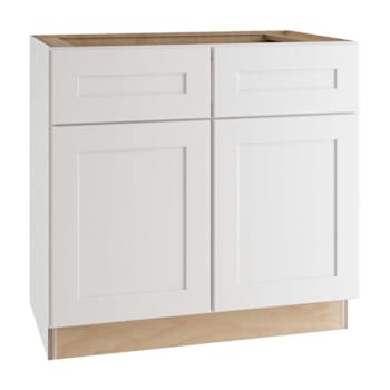 Image for Newport 36 In. W X 24 In. D X 34.5 In. H Assembled Plywood Base Kitchen Cabinet In Pacific White With Soft Close from HD Supply