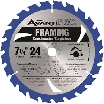 Avanti Pro 7-1/4 In. X 24-Tooth Framing Circular Saw Blade