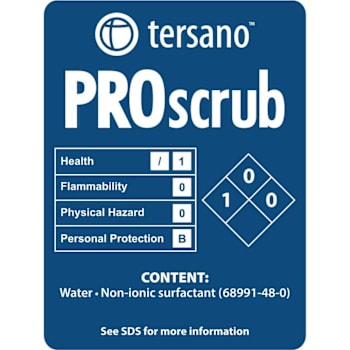 Tersano Proscrub Secondary Bottle Labels Package Of 100