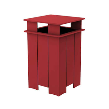 Image for Ledge Lounger™ Mainstay Industrial Square Trash Bin And Liner-Red from HD Supply