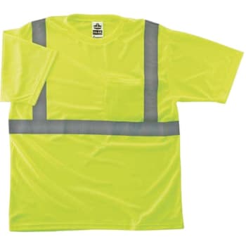 Ergodyne Glowear 8289 X-Large Hi Vis Lime Type R Class 2 T-Shirt