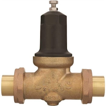 Zurn 1-1/4" Pressure Reducing Valve W/Double Union Fnpt Copper Sweat Connection