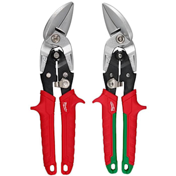 Milwaukee Left And Right Offset Aviation Snips, 2 Piece