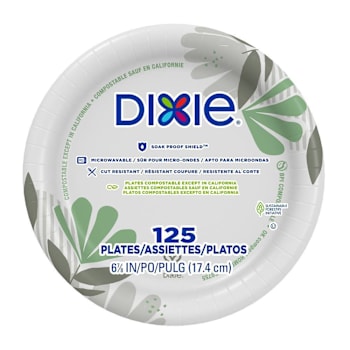 Dixie 6 7/8" Medium-Weight Paper Plates, Pathways, Case Of 500