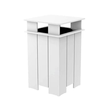 Image for Ledge Lounger™ Mainstay Industrial Square Trash Bin And Liner-White from HD Supply