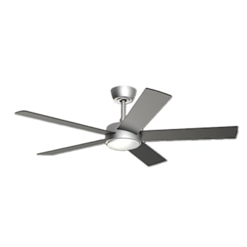 Seasons Brooklyn 52" Brushed Nickel LED Ceiling Fan, Silver/Matte Black Blades