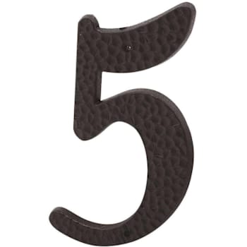 Prime-Line 3 In. House Number 5, Plastic, Black With Nails Package Of 2