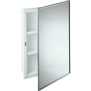 16w X 22"h Recessed Mirrored Medicine Cabinet With Polystyrene Body
