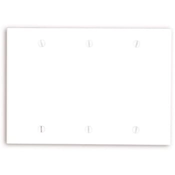 Leviton 3-Gang White Blank Plate Plastic Standard Wall Plate 88033