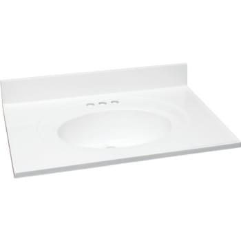 Image for Modular Vanity Tops 31 X 19" Solid White Cultured Marble Vanity Top And Bowl from HD Supply