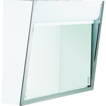 Image for 24W x 19-1/2"H Top Lighted Sliding Door Mirror Medicine Cabinet from HD Supply