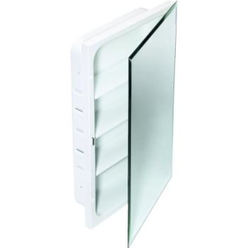 Image for 16W x 26"H Recessed Beveled Edge Mirrored Medicine Cabinet With Steel Body from HD Supply