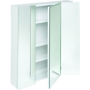 Image for Zenith 24W X 26" Surface Mount Beveled Tri-View Mirrored Medicine Cabinet from HD Supply