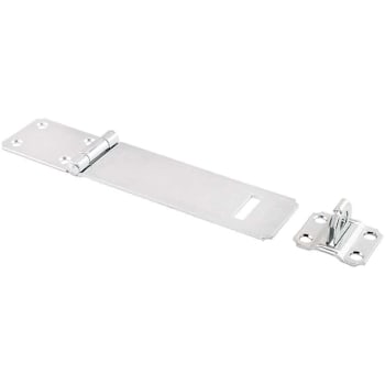 Prime-Line Safety Hasp 6 In. Steel Construction Zinc Plated Finish Fixed Stapled