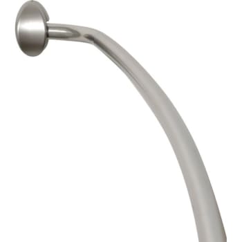 Seasons®  44-72" Adjustable Curved Shower Rod Satin Nickel With Brackets