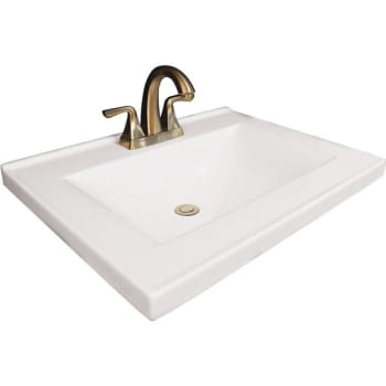 Modular Vanity Tops 25X19" Solid White Marble Bathroom Vanity Sink Top And Bowl